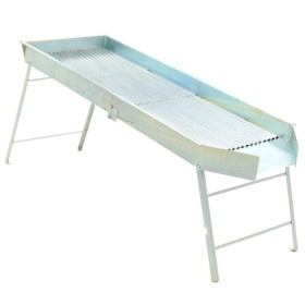 DEFOGLIATORE MANUALE PIEGHEVOLE PER OLIVE ZINCATO CON PIEDI CM.190x80 DEFOGLIATORE MANUALE PIEGHEVOLE PER OLIVE ZINCATO CON PIEDI CM.190x80
