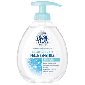 FRESH & CLEAN SAPONE LIQUIDO MANI E VISO PELLE SENSIBILE PH7 CON ACQUA MICELLARE DISPENSER ml. 300 FRESH & CLEAN SAPONE LIQUIDO MANI E VISO PELLE SENSIBILE PH7 CON ACQUA MICELLARE DISPENSER ml. 300