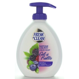 FRESH & CLEAN SAPONE LIQUIDO MANI GEL FRUTTA MORA E MIRTILLO ml. 300 FRESH & CLEAN SAPONE LIQUIDO MANI GEL FRUTTA MORA E MIRTILLO ml. 300