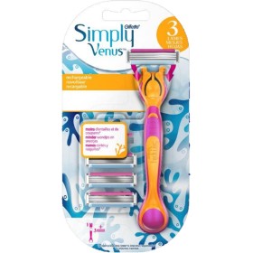 GILLETTE VENUS SIMPLY RASOIO 3 LAME E MANICO E 3 RICAMBI GILLETTE VENUS SIMPLY RASOIO 3 LAME E MANICO E 3 RICAMBI