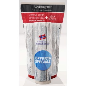 NEUTROGENA CREMA MANI NON PROFUMATA ROSSA 50 ML E STICK LABBRA NEUTROGENA CREMA MANI NON PROFUMATA ROSSA 50 ML E STICK LABBRA