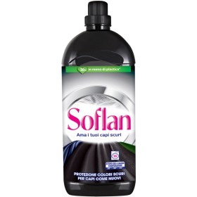 SOFLAN DETERSIVO LIQUIDO BIVALENTE CAPI SCURI BLACK 15 LAVAGGI ML. 900 SOFLAN DETERSIVO LIQUIDO BIVALENTE CAPI SCURI BLACK 15 LAVAGGI ML. 900