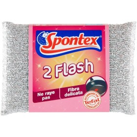 SPONTEX 2 FLASH SPUGNA IN FIBRE PLASTICHE DI ALLUMINIO NON RIGA 2 PZ. SPONTEX 2 FLASH SPUGNA IN FIBRE PLASTICHE DI ALLUMINIO NON RIGA 2 PZ.