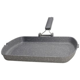 TOGNANA PADELLA RETTANGOLARE IN ALLUMINIO CON MANICO PIEGHEVOLE PURE ROQ CM. 34x24 TOGNANA PADELLA RETTANGOLARE IN ALLUMINIO CON MANICO PIEGHEVOLE PURE ROQ CM. 34x24