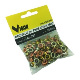 VIGOR OCCHIELLI PER PINZE SET 200 PEZZI REGOLABILI VIGOR OCCHIELLI PER PINZE SET 200 PEZZI REGOLABILI