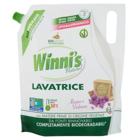 WINNIS DETERSIVO BUCATO LAVATRICE LIQUIDO IPOALLERGENICO ALEPPO E VERBENIA NATURAL BUSTA 25 LAVAGGI 1250 ML WINNIS DETERSIVO BUCATO LAVATRICE LIQUIDO IPOALLERGENICO ALEPPO