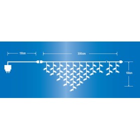 CASCATA LUCI 150 LED CON FLASH-IP44 PROLUNGA BIANCO CALDO CASCATA LUCI 150 LED CON FLASH-IP44 PROLUNGA BIANCO CALDO