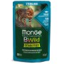 Monge Natural Super Premium Bwild Grain Free Formula Gatto Sterilizzato Tonno con gamberetti e ortaggi GR. 85