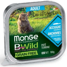 Monge Natural Super Premium Bwild Grain Free Gatto Adulto Acciughe con ortaggi GR. 100 Monge Natural Super Premium Bwild Grain Free Gatto Adulto