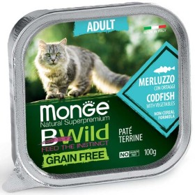 Monge Natural Super Premium Bwild Grain Free Gatto Adulto Merluzzo con ortaggi gr. 100 Monge Natural Super Premium Bwild Grain Free Gatto Adulto