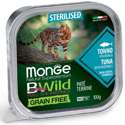 Monge Natural Super Premium Bwild Grain Free Gatto Adulto Tonno con ortaggi GR. 100