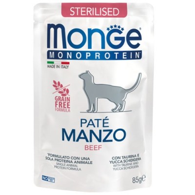 Monge Natural Superpremium Monoprotein Gatto Sterilised Manzo