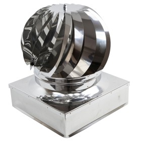FUMAIOLO TURBO INOX PER CANNA FUMARIA ANTIPIOGGIA AISI 304 CM.42X42 FUMAIOLO TURBO INOX PER CANNA FUMARIA ANTIPIOGGIA AISI 304