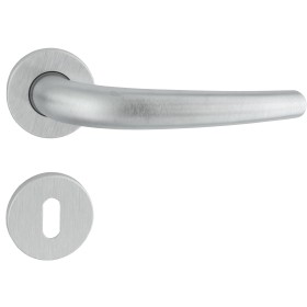 MANIGLIA TORINO CON ROSETTA CROMO SATINATA MANIGLIA TORINO CON ROSETTA CROMO SATINATA