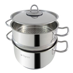 Tognana Vapor Set 3 Pezzi con Coperchio Cm. 22 Inox Steel Linea Vanitosa Tognana Vapor Set 3 Pezzi con Coperchio Cm. 22 Inox Steel Linea Vanitosa