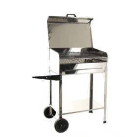 BARBECUE A CARBONE IN ACCIAIO INOX MODELLO ACHILLE CM. 60x40x90h. BARBECUE A CARBONE IN ACCIAIO INOX MODELLO ACHILLE CM.