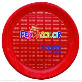 BIBO 30 PIATTI ROSSI ROTONDI DESSERT IN PLASTICA DIAM. CM. 17 BIBO 30 PIATTI ROSSI ROTONDI DESSERT IN PLASTICA DIAM. CM. 17