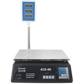 BILANCIA ELETTRONICA DIGITALE CON DOPPIO DISPLAY DI PRECISIONE CON CALCOLO PESO E PREZZO KG. 40 BILANCIA ELETTRONICA DIGITALE CON DOPPIO DISPLAY DI PRECISIONE