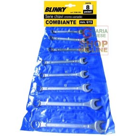 BLINKY SERIE CHIAVI FISSE PZ. 8 CROMOVANADIO MM. 6/22 BLINKY SERIE CHIAVI FISSE PZ. 8 CROMOVANADIO MM. 6/22