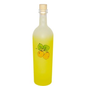 BOTTIGLIA IN VETRO ELISABETH SATINATO GIALLO CON LIMONCINI C/T CC. 700 BOTTIGLIA IN VETRO ELISABETH SATINATO GIALLO CON LIMONCINI C/T CC. 700