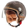 CASCO DA MOTO HELMO TURBINE DEMI-JET METALLIC BROWN CON VISIERA