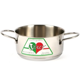 CASSERUOLA IN ACCIAIO INOX 18/10 MONTINI ITALY SENZA COPERCHIO FONDO AD INDUZIONE CM. 22x11h. CASSERUOLA IN ACCIAIO INOX 18/10 MONTINI ITALY SENZA COPERCHIO