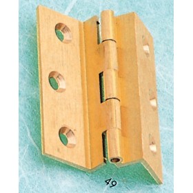 CERNIERE IN OTTONE FROFILATO DOPPIO COLLO ZANCATO O.B. MM. 40x35 PZ. 2 CERNIERE IN OTTONE FROFILATO DOPPIO COLLO ZANCATO O.B. MM. 40x35 PZ. 2