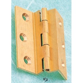 CERNIERE IN OTTONE FROFILATO DOPPIO COLLO ZANCATO O.S. 50x40 PZ. 2 CERNIERE IN OTTONE FROFILATO DOPPIO COLLO ZANCATO O.S. 50x40 PZ. 2