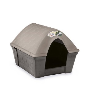 Cuccia per cani in plastica resistente Casa Felice Grande Tortora chiaro/grigia cm. 96x78x73h. Cuccia per cani in plastica resistente Casa Felice Grande Tortora chiaro/grigia cm. 96x78x73h.