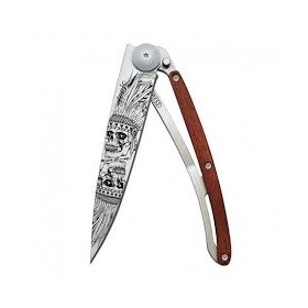 DEEJO WOOD TATOO 37G PADAUK LUCKY SKULL COLTELLO CHIUDIBILE CM. 20,5 DEEJO WOOD TATOO 37G PADAUK LUCKY SKULL COLTELLO CHIUDIBILE CM.