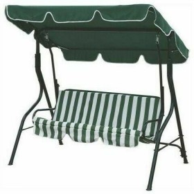 DONDOLO IN ACCIAIO PER 3 PERSONE FASCIATO VERDE DONDOLO IN ACCIAIO PER 3 PERSONE FASCIATO VERDE