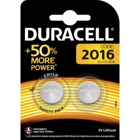 DURACELL BATTERIA A BOTTONE CR2016 W.3 PZ. 2 DURACELL BATTERIA A BOTTONE CR2016 W.3 PZ. 2