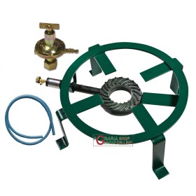 FORNELLONE CON BRUCIATORE A GAS TELAIO IN ACCIAIO VERNICIATO DIAMTERO CM. 50 CON TUBO E REGOLATORE FORNELLONE CON BRUCIATORE A GAS TELAIO IN ACCIAIO VERNICIATO DIAMTERO CM. 50 CON TUBO E REGOLATORE