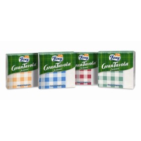 FOXY GRAN TAVOLA 43 TOVAGLIOLI 33x33 2 VELI CARTA SCOZZESE ASSORTITI FOXY GRAN TAVOLA 43 TOVAGLIOLI 33x33 2 VELI CARTA SCOZZESE ASSORTITI