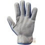 GUANTO PALMO IN TESSUTO SINTETICO COLORE GRIGIO  DORSO IN ACRILICO COLORE BLU ROYAL  ORLATO  TG  8 9 10