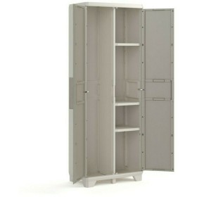Keter Wood Grain Armadio Utility Con porta scope Grigio con porte disegno legno cm. 68x39x182h.mod. GT/WDG Keter Wood Grain Armadio Utility Con porta scope Grigio con