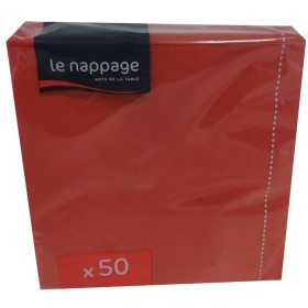 LE NAPPAGE TOVAGLIOLI 33x33 2 VELI 50 PEZZI COLORE ROSSO FESTA LE NAPPAGE TOVAGLIOLI 33x33 2 VELI 50 PEZZI COLORE ROSSO FESTA