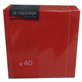 LE NAPPAGE TOVAGLIOLI 38x38 2 VELI 40 PEZZI COLORE ROSSO FESTA LE NAPPAGE TOVAGLIOLI 38x38 2 VELI 40 PEZZI COLORE ROSSO FESTA