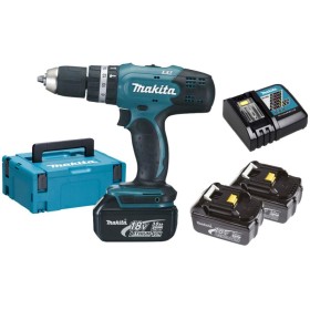 MAKITA MOD. DHP453RF3J SUPERKIT TRAPANO A PERCUSSIONE CON 3 BATTERIE 18VP 3Ah MAKITA SUPERKIT TRAPANO A PERCUSSIONE CON 3 BATTERIE 18VP 3Ah