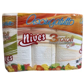 NIVES CARTA ASCIUGATUTTO 2 VELI FORMATO CONVENIENZA 3 ROTOLI NIVES CARTA ASCIUGATUTTO 2 VELI FORMATO CONVENIENZA 3 ROTOLI