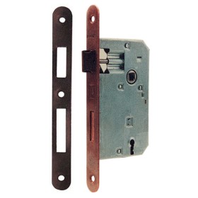 PATENT SERRATURA CON PIASTRA ARROTONDATA Q.8/70 OTTONATA DA MM. 50 PATENT SERRATURA CON PIASTRA ARROTONDATA Q.8/70 OTTONATA DA MM. 50