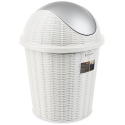 Pattumiera con coperchio basculante Elegance Bianca cm 28,5x39h. lt. 10 Pattumiera con coperchio basculante Elegance Bianca cm