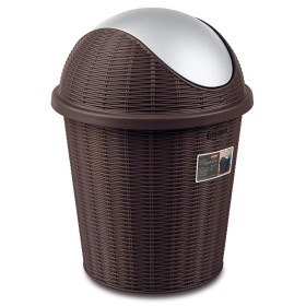 Pattumiera con coperchio basculante Elegance Moka cm 28,5x39h. lt. 10 Pattumiera con coperchio basculante Elegance Moka cm 28,5x39h. lt. 10