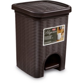 Pattumiera Da Bagno Elegance con Pedaliera Moka lt. 6 Pattumiera Da Bagno Elegance con Pedaliera Moka lt. 6
