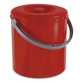 Pattumiera Eureka con coperchio Rosso cm. 27x29h. lt. 15 Pattumiera Eureka con coperchio Rosso cm. 27x29h. lt. 15
