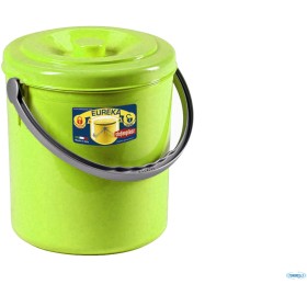 Pattumiera Eureka con coperchio Verde Primavera cm. 27x29h. lt. 15 Pattumiera Eureka con coperchio Verde Primavera cm. 27x29h. lt.
