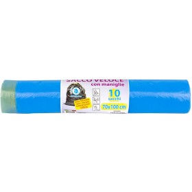 ROTOLO SACCO PER RACCOLTA DIFFERENZIATA HD AZZURRO NEC CM. 70x110 PZ. 10 ROTOLO SACCO PER RACCOLTA DIFFERENZIATA HD AZZURRO NEC CM. 70x110 PZ. 10