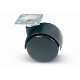 RUOTA NYLON GEMELLARE CON PIASTRA MM. 50 RUOTA NYLON GEMELLARE CON PIASTRA MM. 50