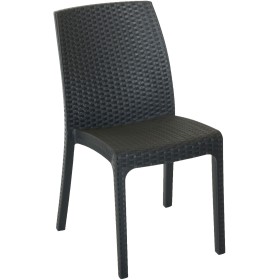 SEDIA IN RESINA ANTIURTO VIRGINIA ANTRACITE CM 47x59x86h. SEDIA IN RESINA ANTIURTO VIRGINIA ANTRACITE CM 47x59x86h.
