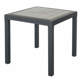 TAVOLO DALLAS IN PLASTICA ANTRACITE cm. 80x80x74h. TAVOLO DALLAS IN PLASTICA ANTRACITE cm. 80x80x74h.